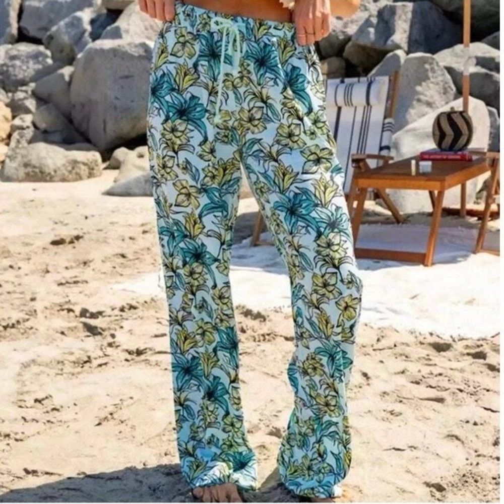 Beach Riot The Blue Lagoon Drawstring Beach Pant Size L